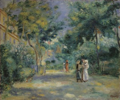 モンマルトルの庭園、19世紀 作： Pierre Auguste Renoir